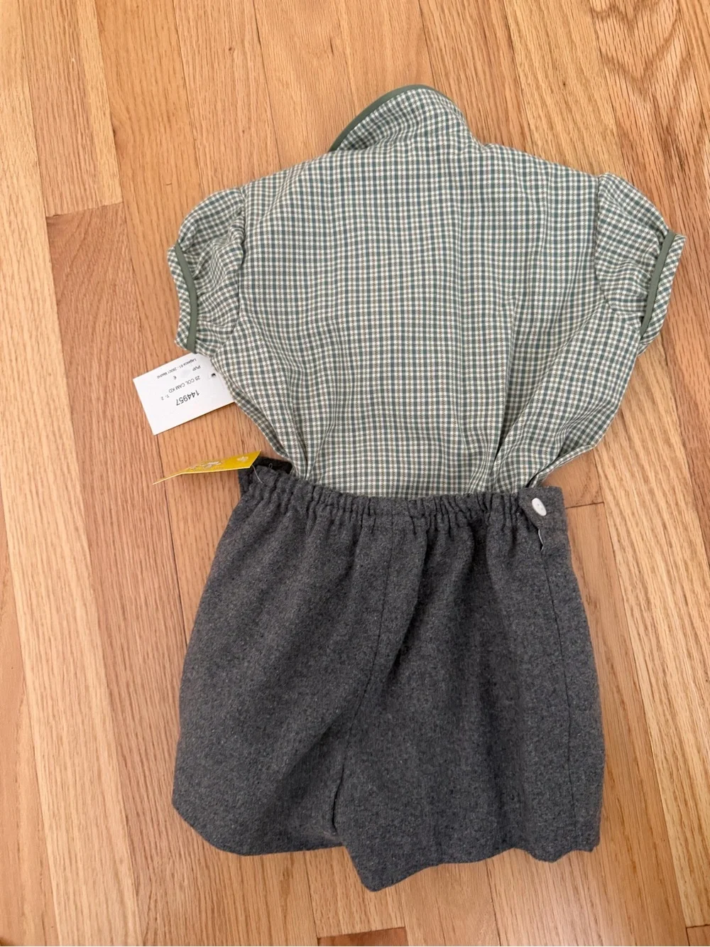 NWT Kids one piece shirt and wool shorts